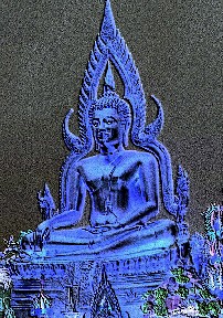 Symbol gelber Buddha = Menschenwelt, siehe Om padne
